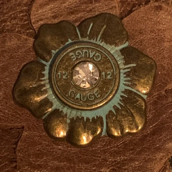 MONTANA WEST Southwestern Floral Turquoise Brown Black 3D Floral Flowers Wallet - Picture 3 of 16